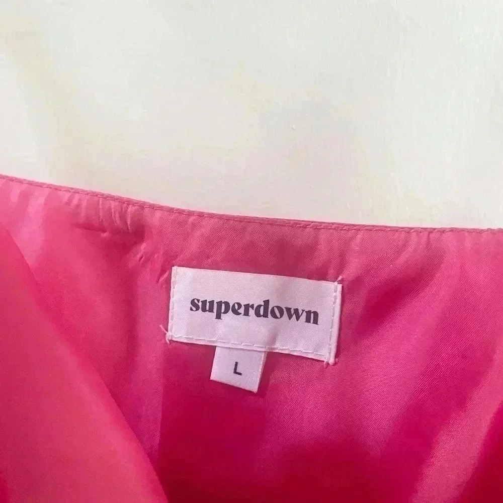 Revolve Superdown Kailyn Mini Dress Pink L Barbiecore - Picture 5 of 5